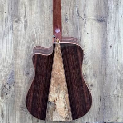 Tanglewood TWJ-D-CE Java Solid Cedar/Amara/Spalted Mango Dreadnought Cutaway with Electronics - Natural Gloss image 2