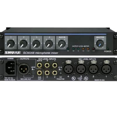Shure SCM268 4-Channel Compact Microphone Mixer for Professional Audio Use image 3