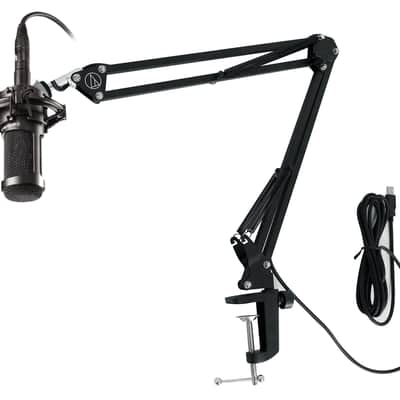 Audio Technica AT2035 Cardioid Condenser Studio Microphone/Mic+Case+Boom Arm image 1