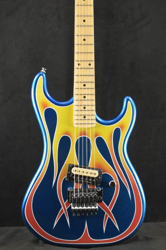 Immagine Kramer Baretta Hot Rod Blue Sparkle with Flames w/Premium Soft Case - 1