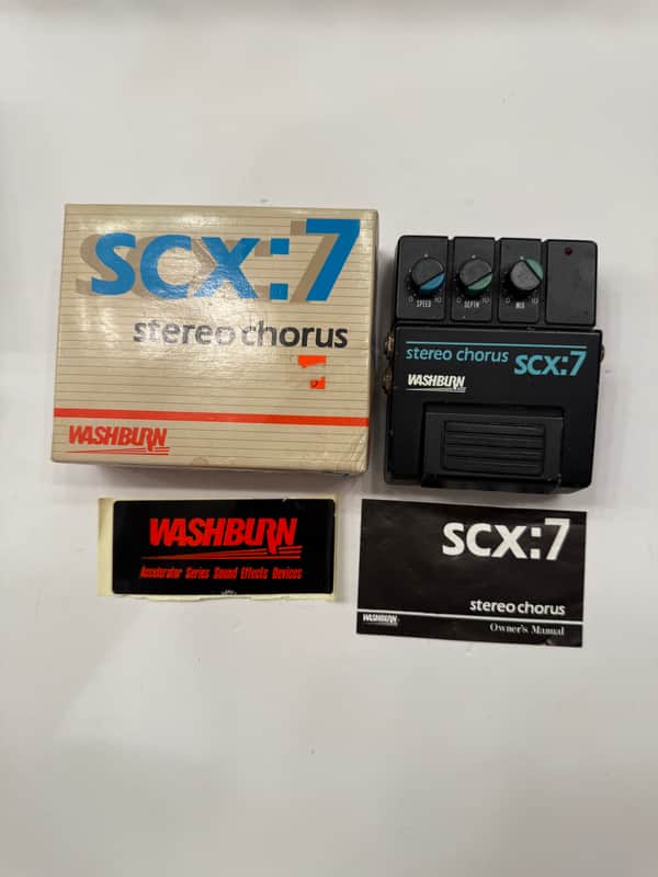 Washburn SCX:7 Stereo Chorus Analog Rare Vintage Guitar Effect Pedal + Box image 1