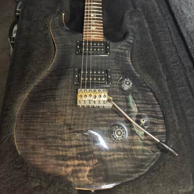 1991 PRS Paul Reed Smith Custom 24, Flame Maple 10-top, Mahogany back and neck, Brazilian Rosewood Fretboard with Bird Inlays, PRS Tremolo Bridge, Finished in Grey Black, with Nickel Hardware image 4