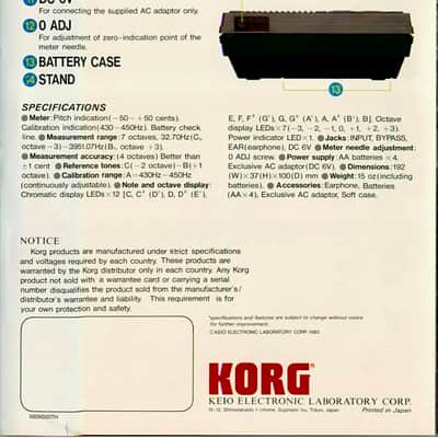 Korg AT-12 Tuner - 80’s Japan image 13