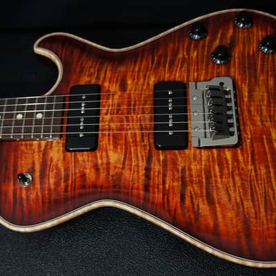 Knaggs Guitars Kenai Trem P2 in Fire Burst with T1 Flame Maple Top & Lollar P90s image 7
