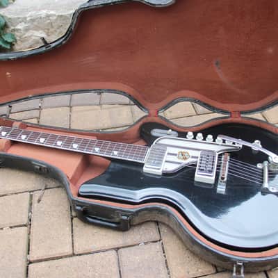 Vintage National Valco Val Pro 88 1962 Black Resoglas 3 pickups & Bigsby image 12