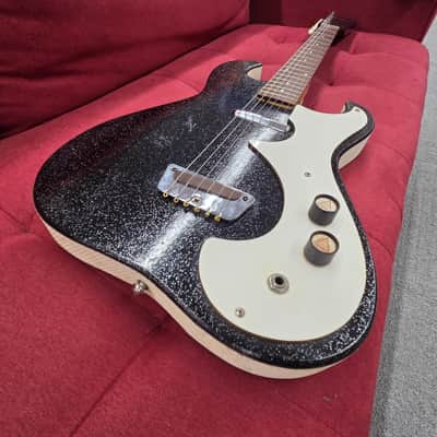 Silvertone Guitar in case with amp - Black Silvertone 1448 image 19
