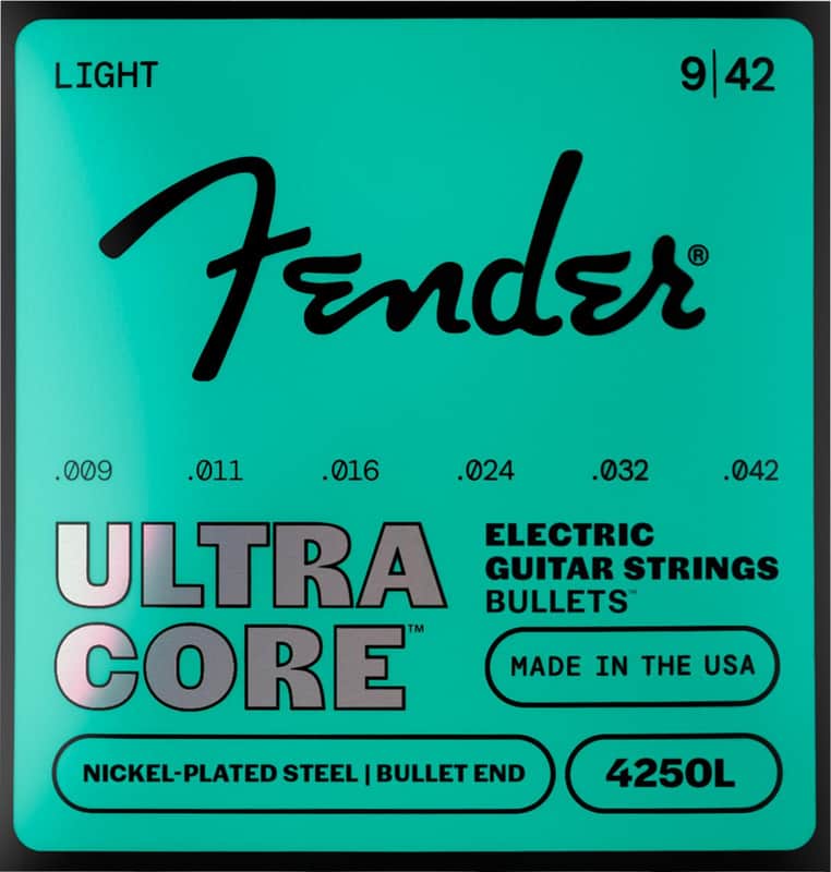 Fender 4250L UltraCore Nickel Plated Steel Bullet End Electric Guitar Strings - Light (9 - 42) image 1