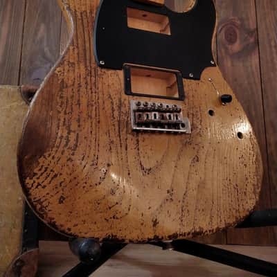 #202625 :: Baldman's Relic Telecaster H/H Custom set in Heavy Relic Butterscotch Blonde nitro finish :: Aged Roadworn image 8