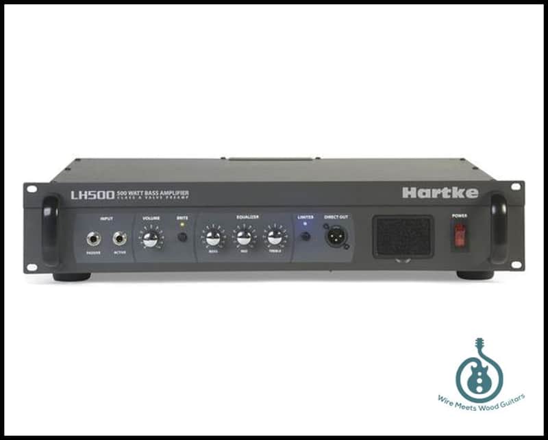 Hartke LH500 Bass Amplifier Tube (12AX7) Preamp, Bass + Treble Shelving w/ peak Mid-Range 500 watt Bass Head HALH500 image 1