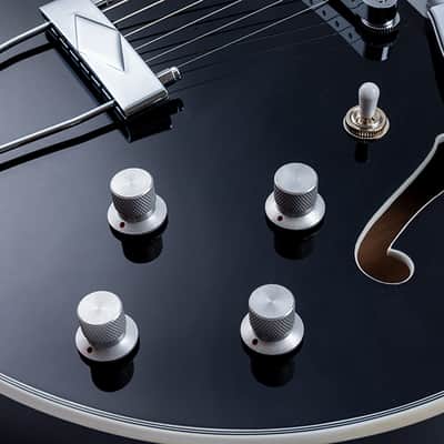 Vox Bobcat S66 Black Semi-Hollow Electric with case image 13