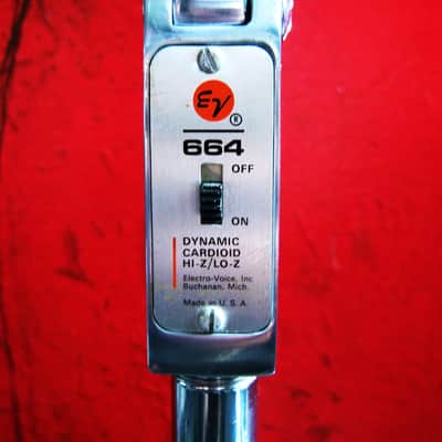 Vintage 1960's Electro-Voice 664 Cardioid Dynamic Microphone Low Z w cable 676 666 image 6