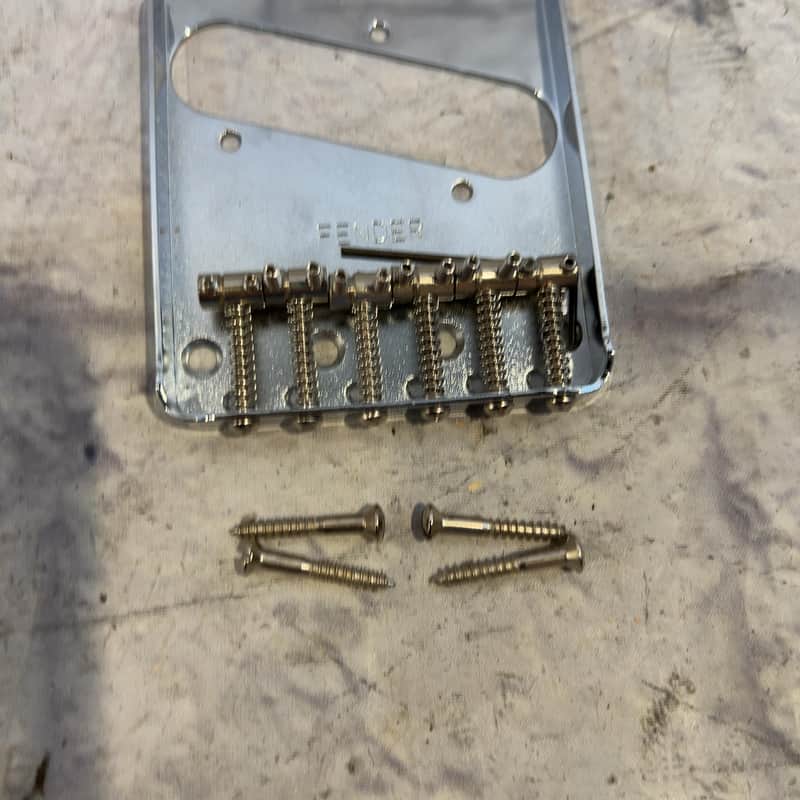 Fender 0990810000 Telecaster Bridge Assemble with Six Steel Saddles Bridge image 1