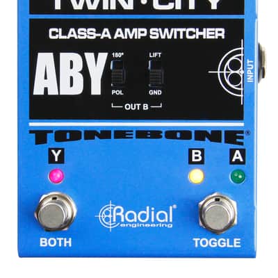 Radial Bones Twin City Active ABY Amp Switcher Pedal with Load Correction and Ground Lift Switches image 1