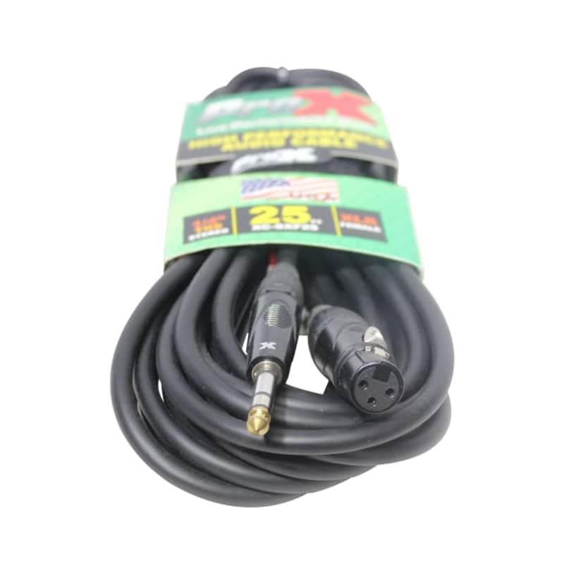 Pro X 25 Ft. Balanced 1/4" TRS to XLR3-F High Performance Audio Cable image 1