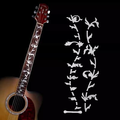Silver Tree of Life Guitar Inlay Stickers – DIY Fretboard Decoration for Any Guitar image 1