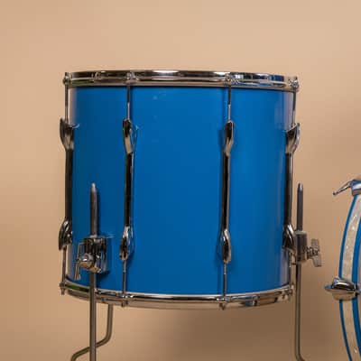 1980s Premier Resonator Blue Drum Set image 3