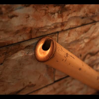 Long-Xiao Flute-Smoked Bamboo – Concert-Tuned Key E/D/C/B (Lowest Note), 8 Holes, 3 Piece - Smoked Finish with Lacquer Protection Inside, Xiao's tail is covered with buffalo horns image 9