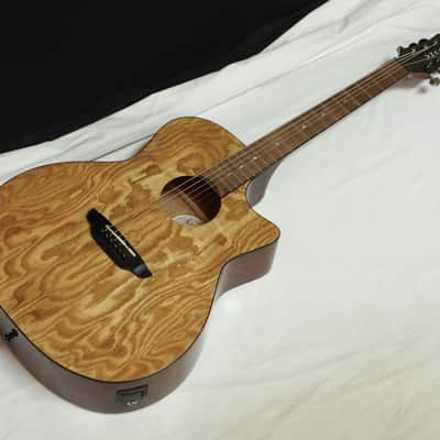 LUNA Gypsy Quilt Ash acoustic electric guitar - NEW - Gloss Natural image 1