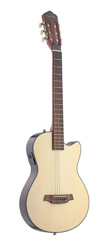 Angel Lopez EC3000CN Solid Body Electric Nylon String Guitar - Natural image 1