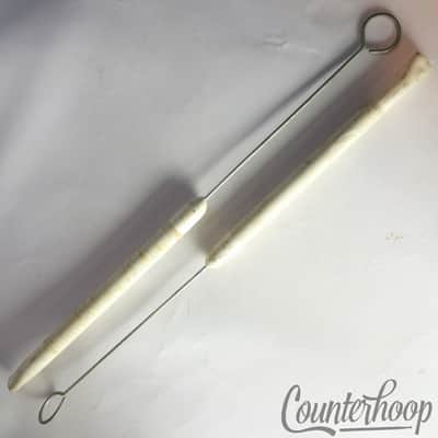 Ludwig Script Logo Wire Brushes Jazz Snare Drum Set Sticks Retractable USA 60s image 2