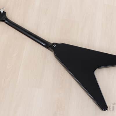 1990 Greco FV-650 Flying V Vintage Guitar Black, Japan Fujigen image 12