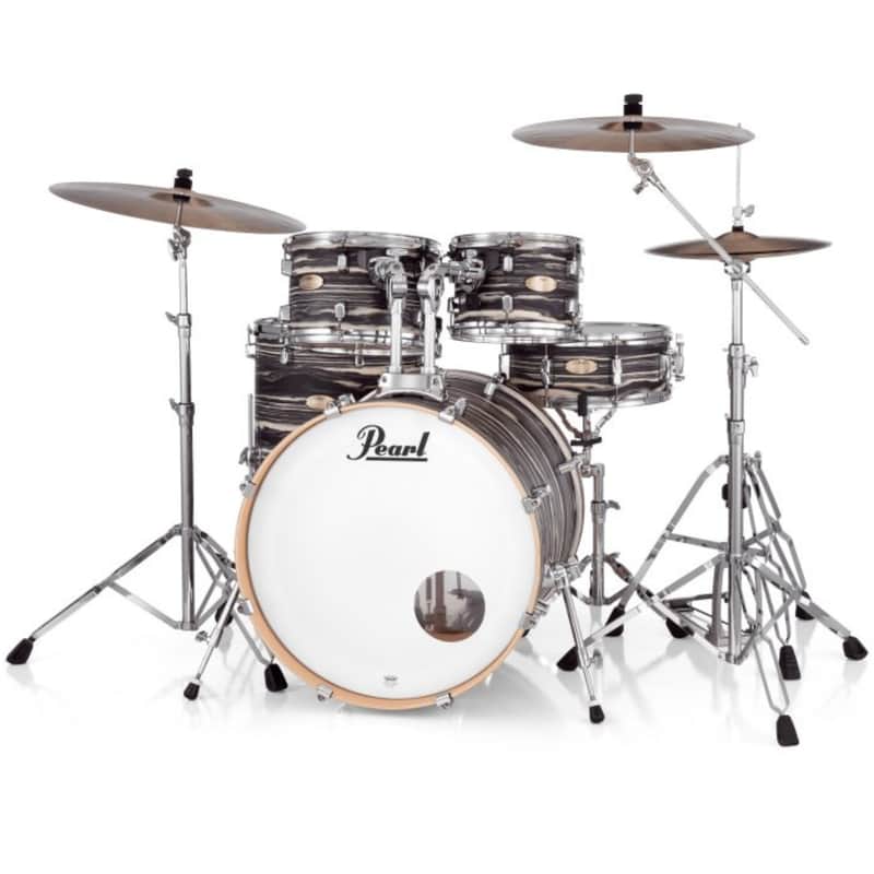 Pearl DMPA925SPC875 Decade Maple Artisan 5-Piece Drum Shell Pack With 22" Bass Drum - Black Satin Marble image 1