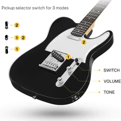 Donner Electric Guitar 39 Inch TELE Electric Guitar DTC-100 Solid Body image 4