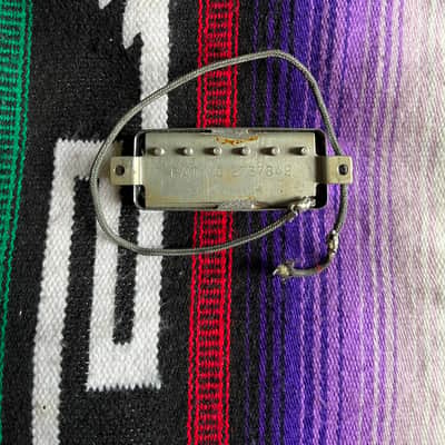 1970s Gibson Patent Stamp (Pat No.) Mini Humbucker Pickup Chrome image 4