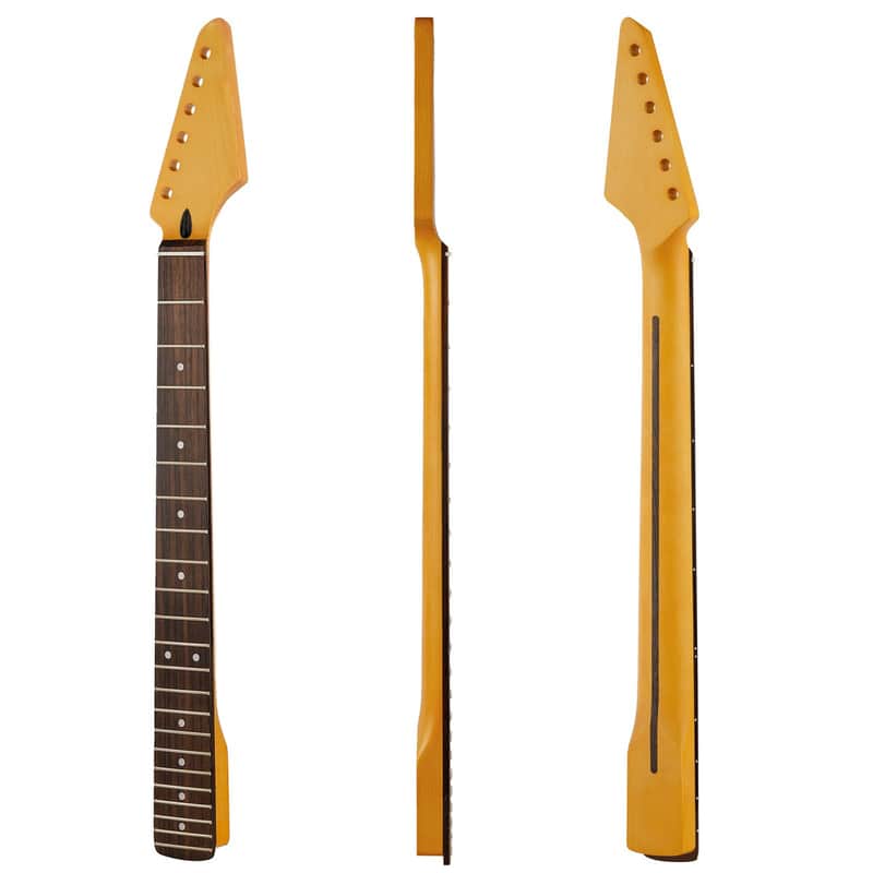 22-fret ST Yellowish Matte Electric Guitar Neck Canadian Maple,Cow Bone Nut image 1