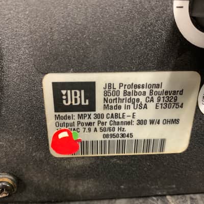 JBL MPX300 Stereo Amplifier 1997-98 Black image 7