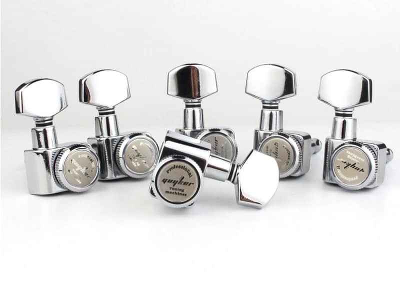 6 Premium In-line Locking Guitar Tuners Machine Head for electric and Acoustic guitars Complete Set image 1