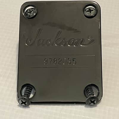 2000's Made in Japan Jackson DXMG Dinky Guitar Factory Black Neckplate & Screws (No Gasket) image 1