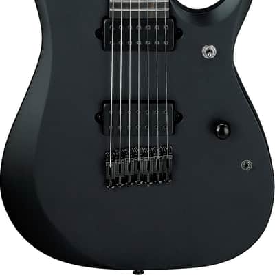 Ibanez RGDRB71 Iron Label 7-String Electric Guitar, Ebony Fingerboard, Black image 1