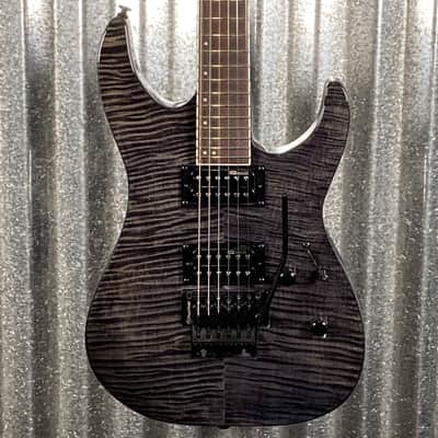 ESP LTD M-200 Flame Top See Thru Black Guitar M200FMSTBLK #0648 Used image 1