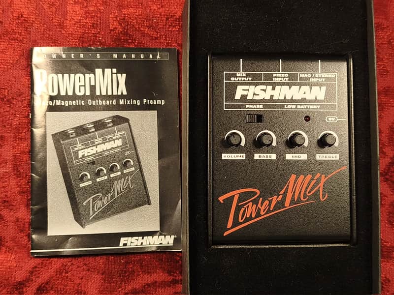 Fishman PowerMix Piezo/Magnetic Outboard Preamp – NOS / MIB – Perfect for Hybrid Setups image 1