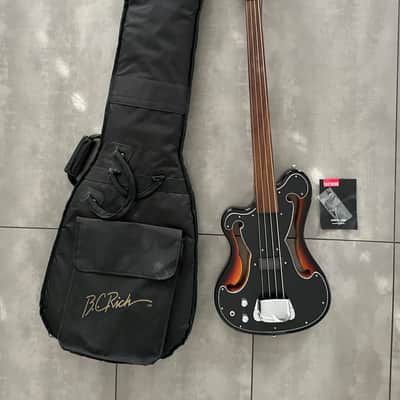 2022 Eastwood EUB-1 fretless Bass Left Handed Lefty sunburst *like new* image 2
