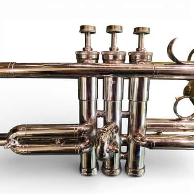 Vintage Soviet Nickel Trumpet Moscow Factory 1975 Original Case 2 Mouthpieces image 14