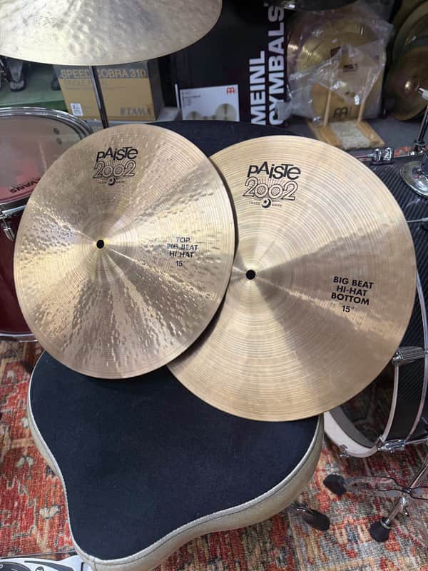 Paiste 15" 2002 Black Big Beat Hi-Hat Cymbals (Pair)