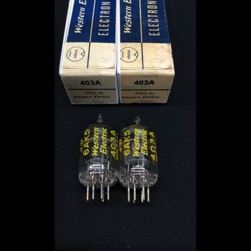 MATCHED PAIR Western Electric  JW 6AK5 403A Headphone Amp VACUUM TUBES 8.9851 image 1