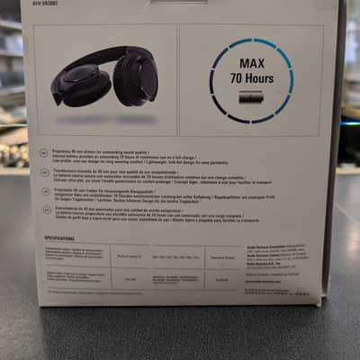 Audio-Technica ATH-SR30BT Bluetooth Headphones Black Open Box 70 Hour Battery image 3