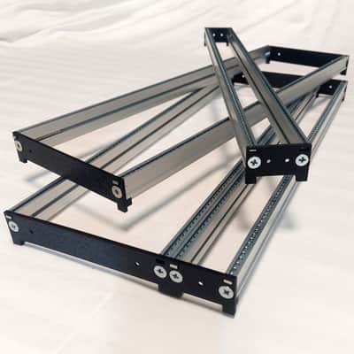Intellijel 1U 104HP Eurorack Rails Kit with Brackets & Threaded Inserts (Black / Silver) image 13