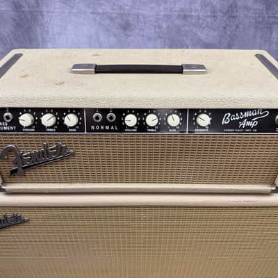 1963 FENDER BASSMAN BLONDE PRE-CBS 6G6-B VINTAGE TUBE AMP image 2