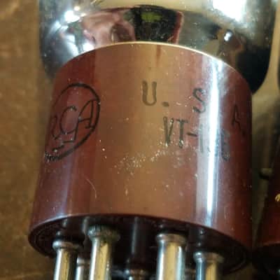 Pair 1625 VT-136 RCA JAN USN NOS tested radio audio vacuum tubes valves 1943-1944 Type image 5