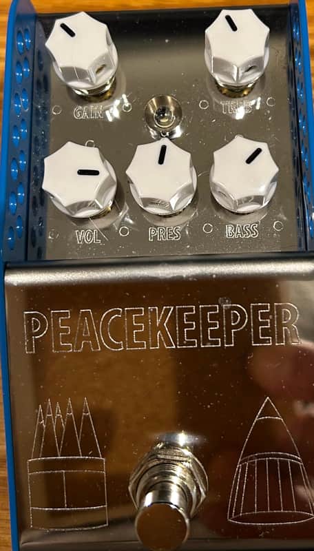 ThorpyFX Peacekeeper V1 Low-Gain Overdrive 2010s - Silver/Blue/White image 1