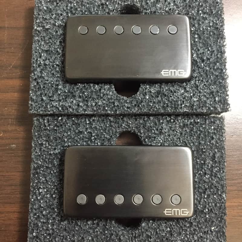 EMG 57/66 Set Active Pickups Brushed Black Chrome | Reverb