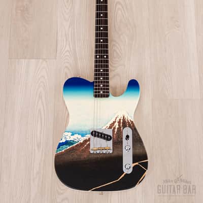 2024 Fender Japan Art Canvas Esquire Katsushika Hokusai Fuji, Mint w/ Case, Tags image 2