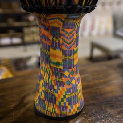 Meinl 10" Rope Tuned Travel Series Djembe - Kenyan Quilt image 4
