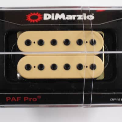 DiMarzio Regular Spaced PAF Pro Humbucker Creme W/Black Poles DP 151