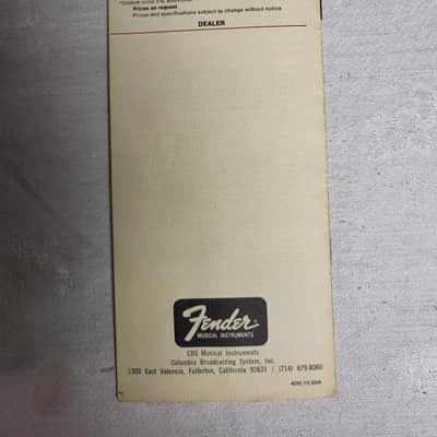 Vintage RARE 1969 Fender 12 Page Guitar Amp Accessories Price List Case Candy! image 2