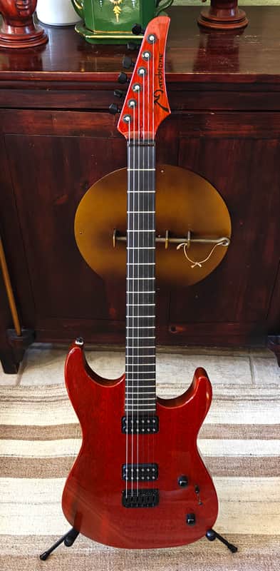 Marchione Uni-Body Neck-Through – Venetian Red – 2000s Boutique Electric Guitar image 1
